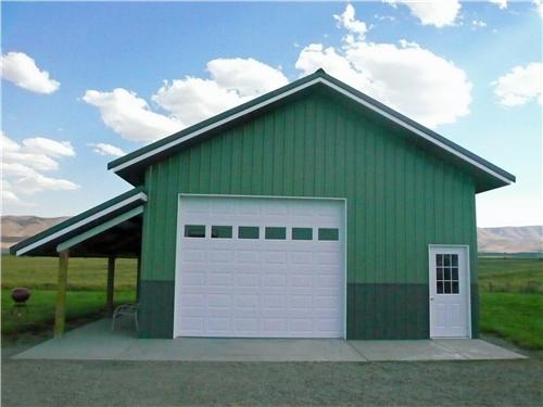 Garage with lean-to #4437 – Whiteswan, WA | Steel Structures America