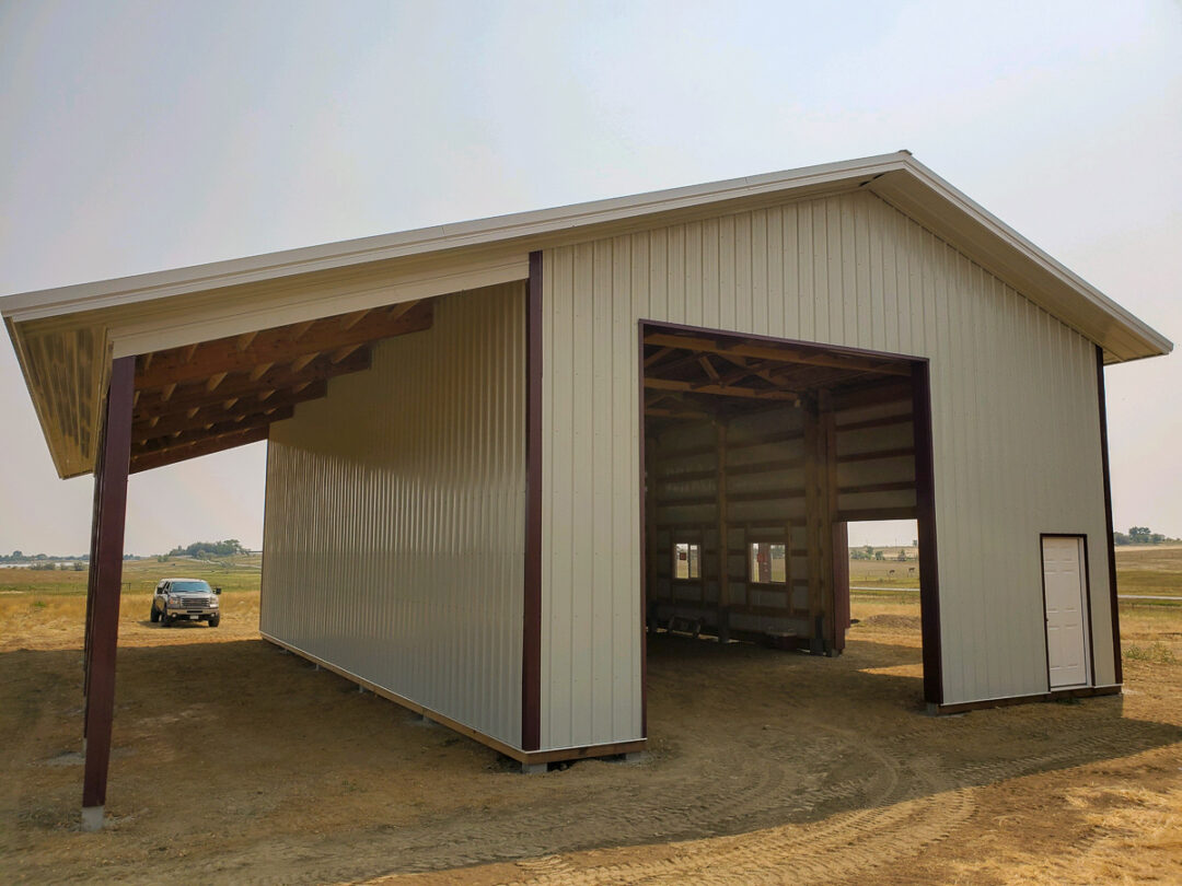 #11342 - 30x50x16 with (2) lean to's | Steel Structures America