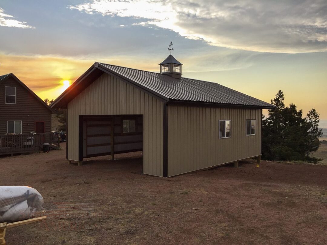 #8759 – Garage with Cupola – Red Feather Lakes, CO | Steel Structures America