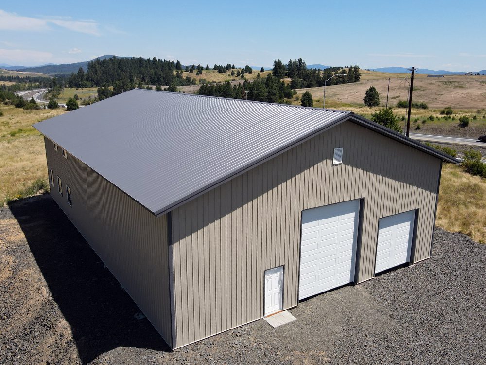 #13009 - 50 x 80 x 18 Shop in Worley, Idaho | Steel Structures America